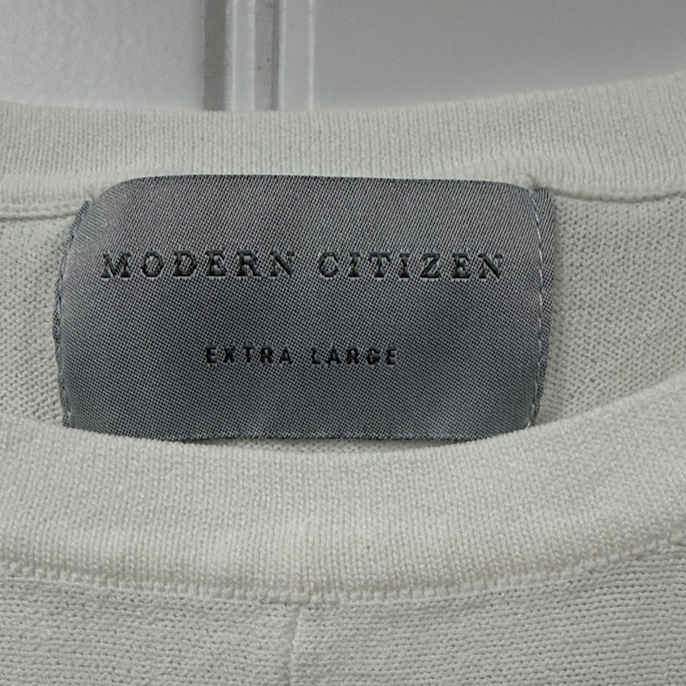 EUC Modern Citizen White Short Sleeve Tie-Front Top - Picture 3 of 5